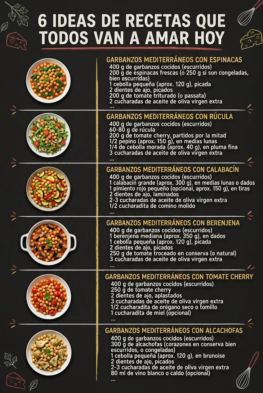 6 Ideas de Recetas que todos van a amar hoy