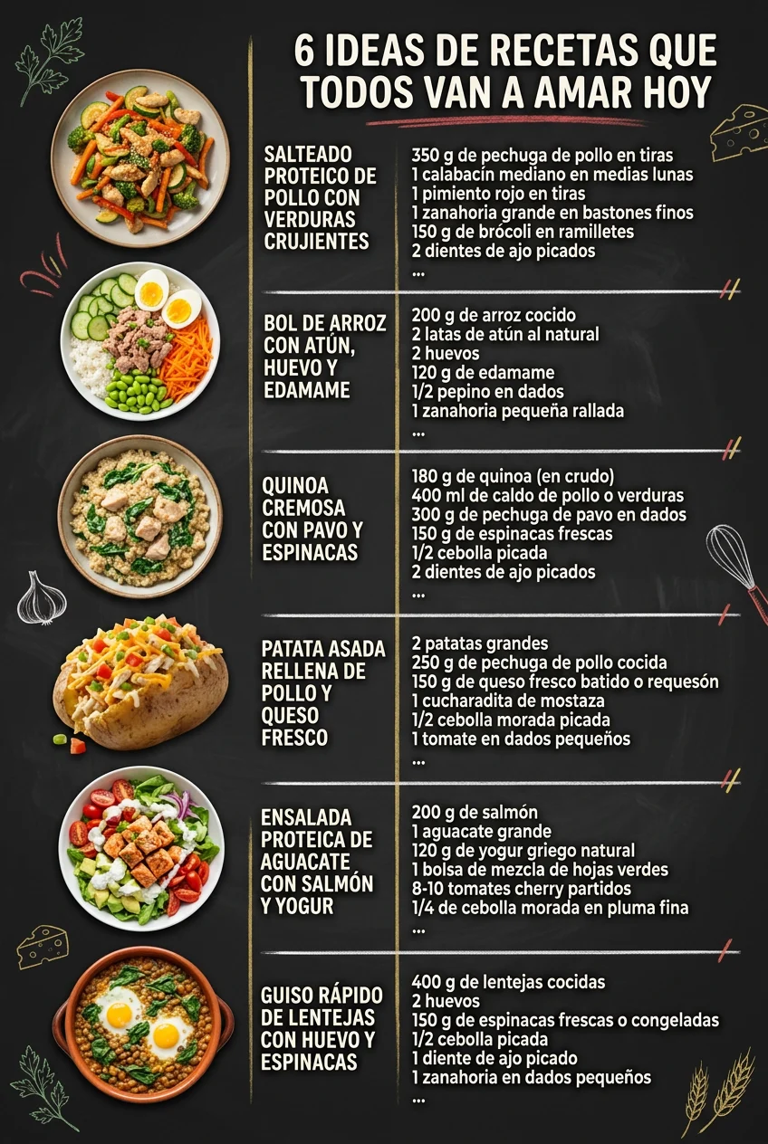 6 Ideas de Recetas que todos van a amar hoy