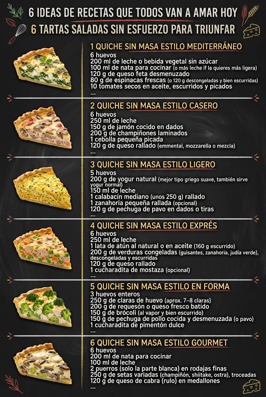 6 Ideas de Recetas que todos van a amar hoy