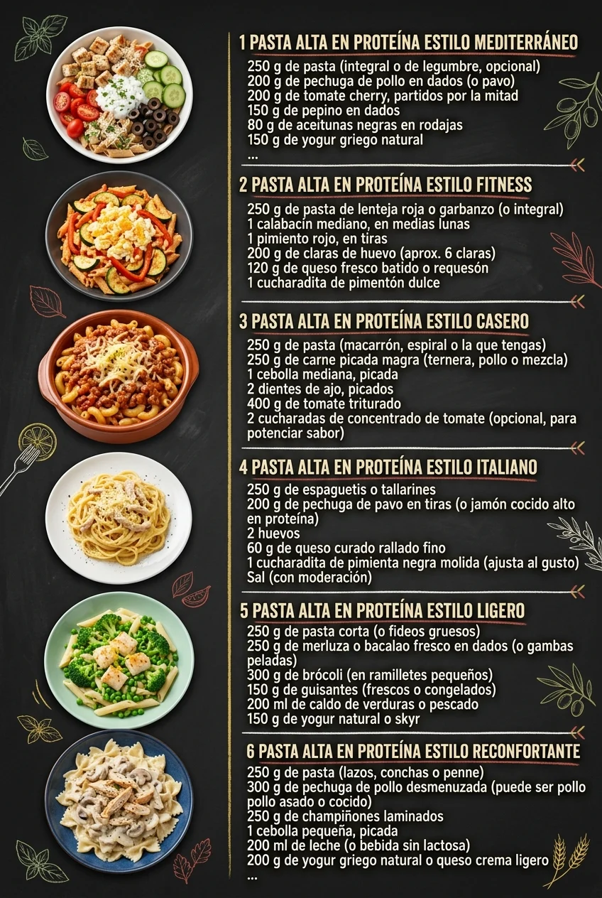 6 Recetas de Pasta faciles que alegran cualquier mesa