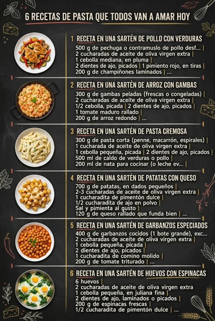 6 Recetas de Pasta que todos van a amar hoy
