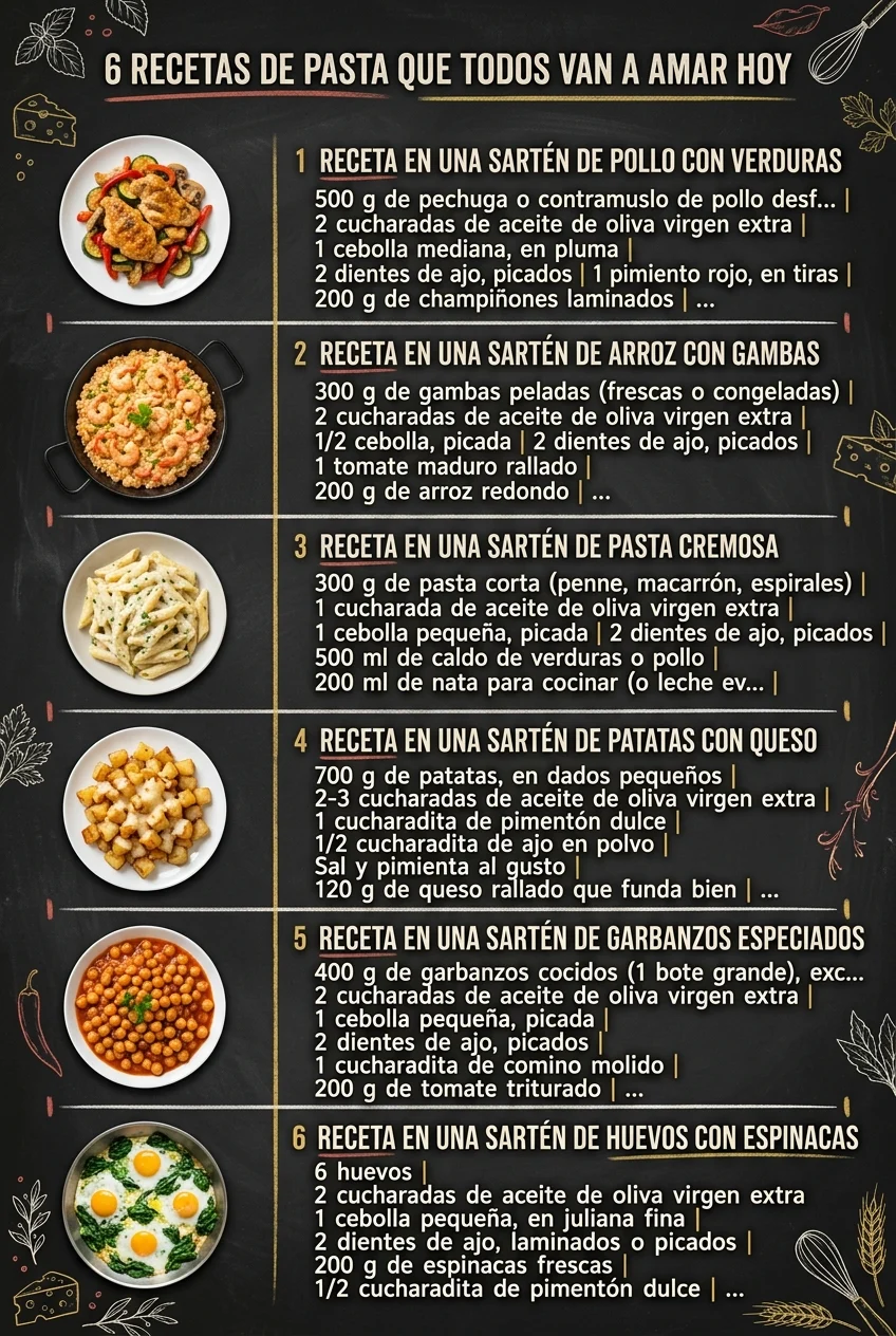 6 Recetas de Pasta que todos van a amar hoy