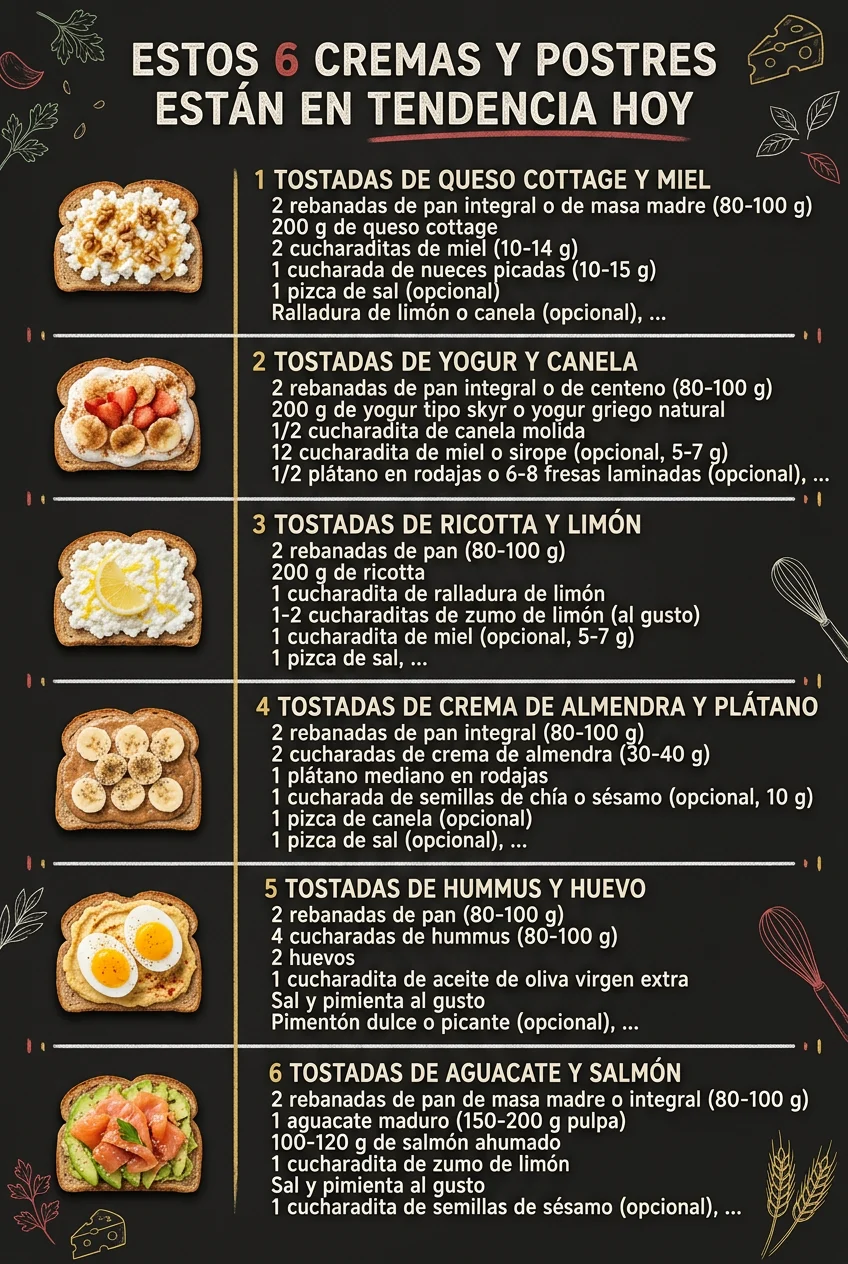 Estos 6 Cremas y Postres estan en tendencia hoy