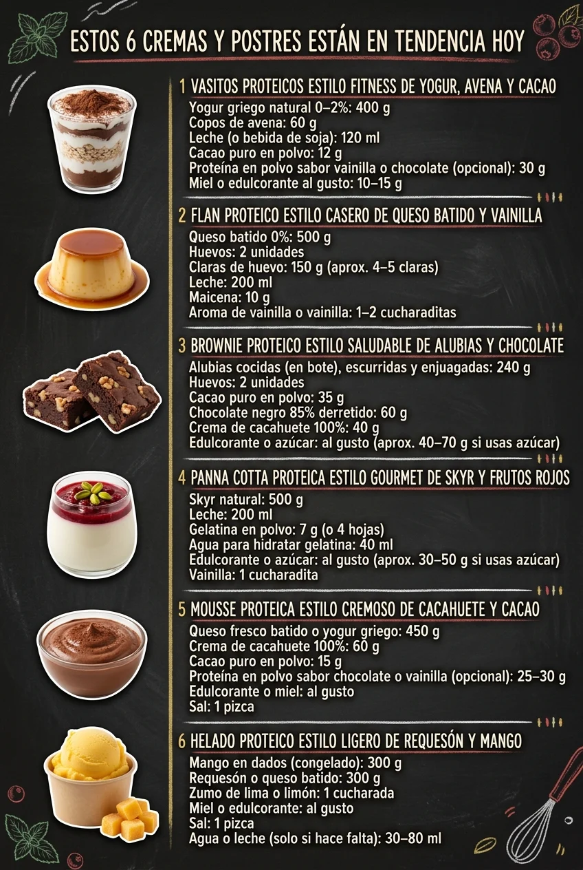 Estos 6 Cremas y Postres estan en tendencia hoy