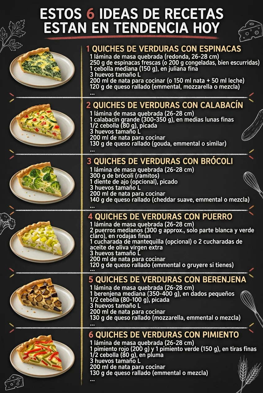 Estos 6 Ideas de Recetas estan en tendencia hoy