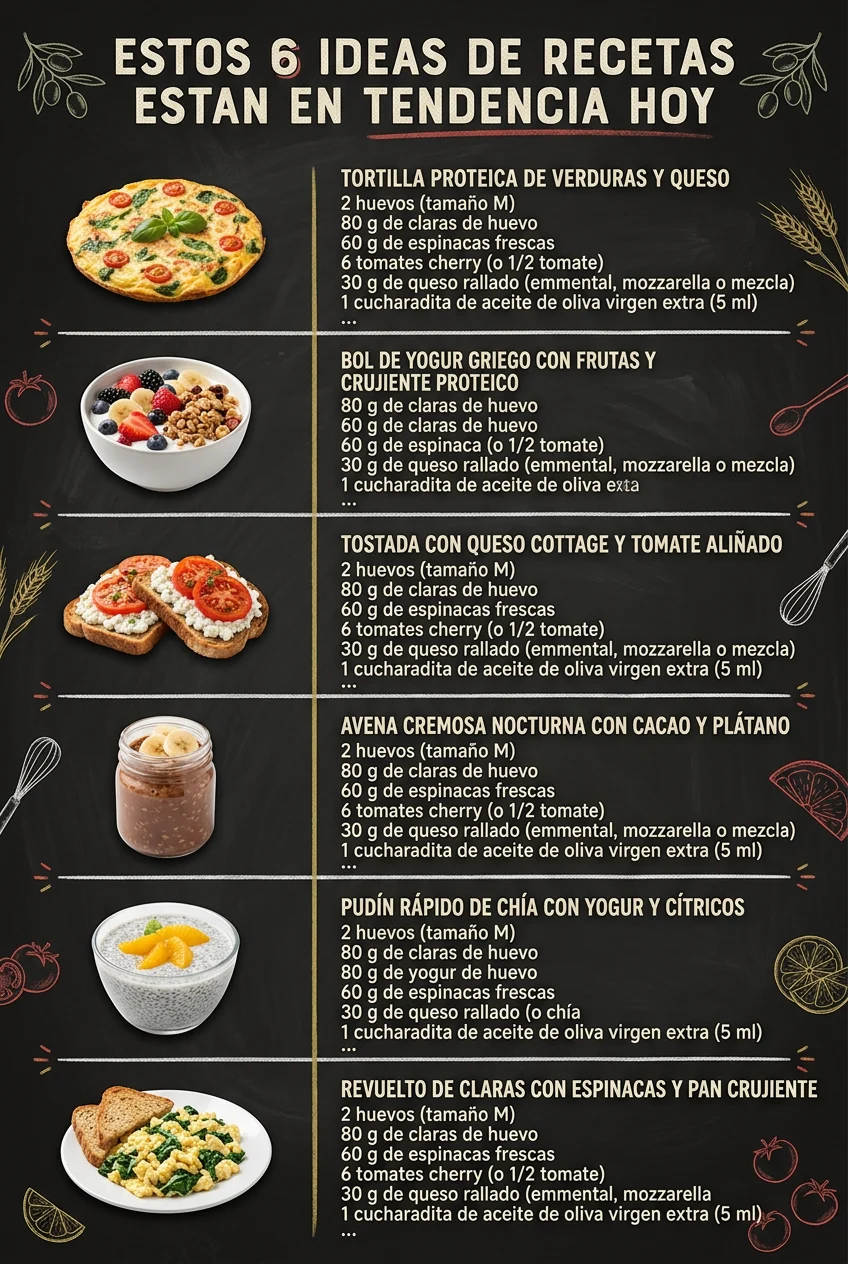 Estos 6 Ideas de Recetas estan en tendencia hoy
