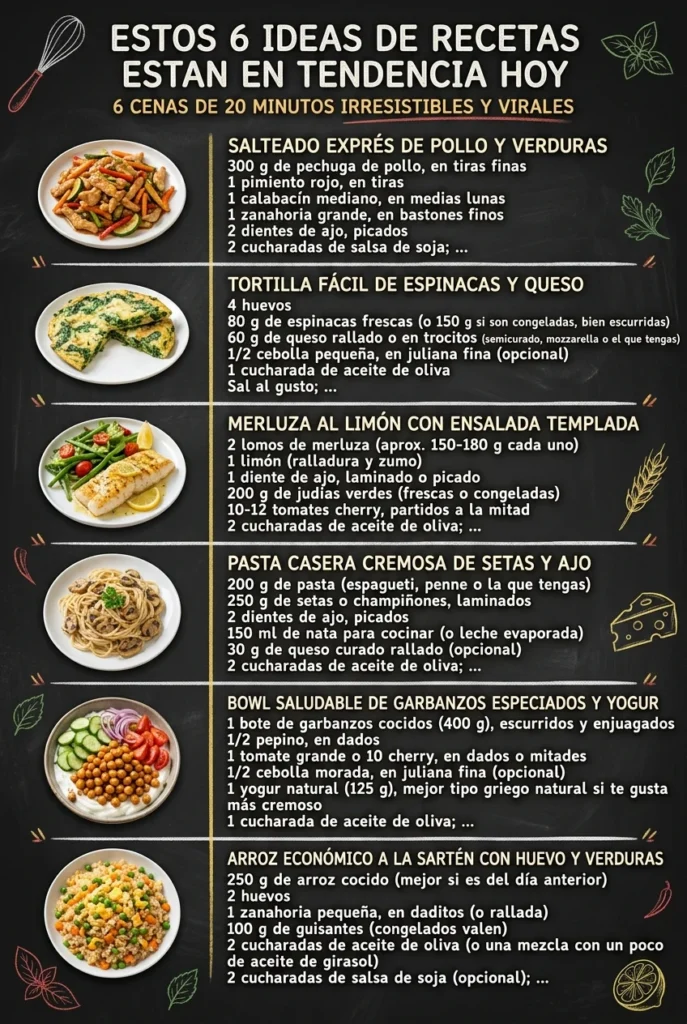 Estos 6 Ideas de Recetas estan en tendencia hoy