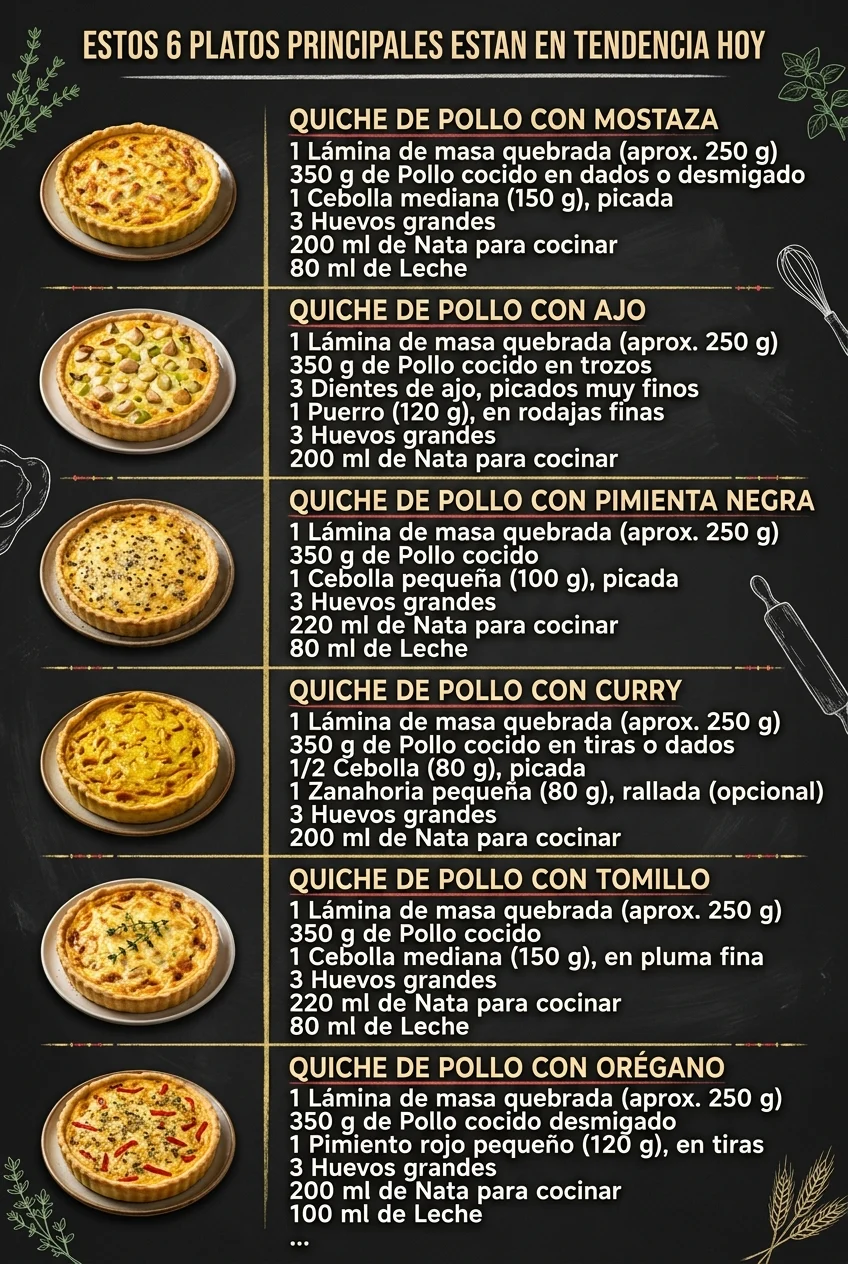 Estos 6 Platos Principales estan en tendencia hoy