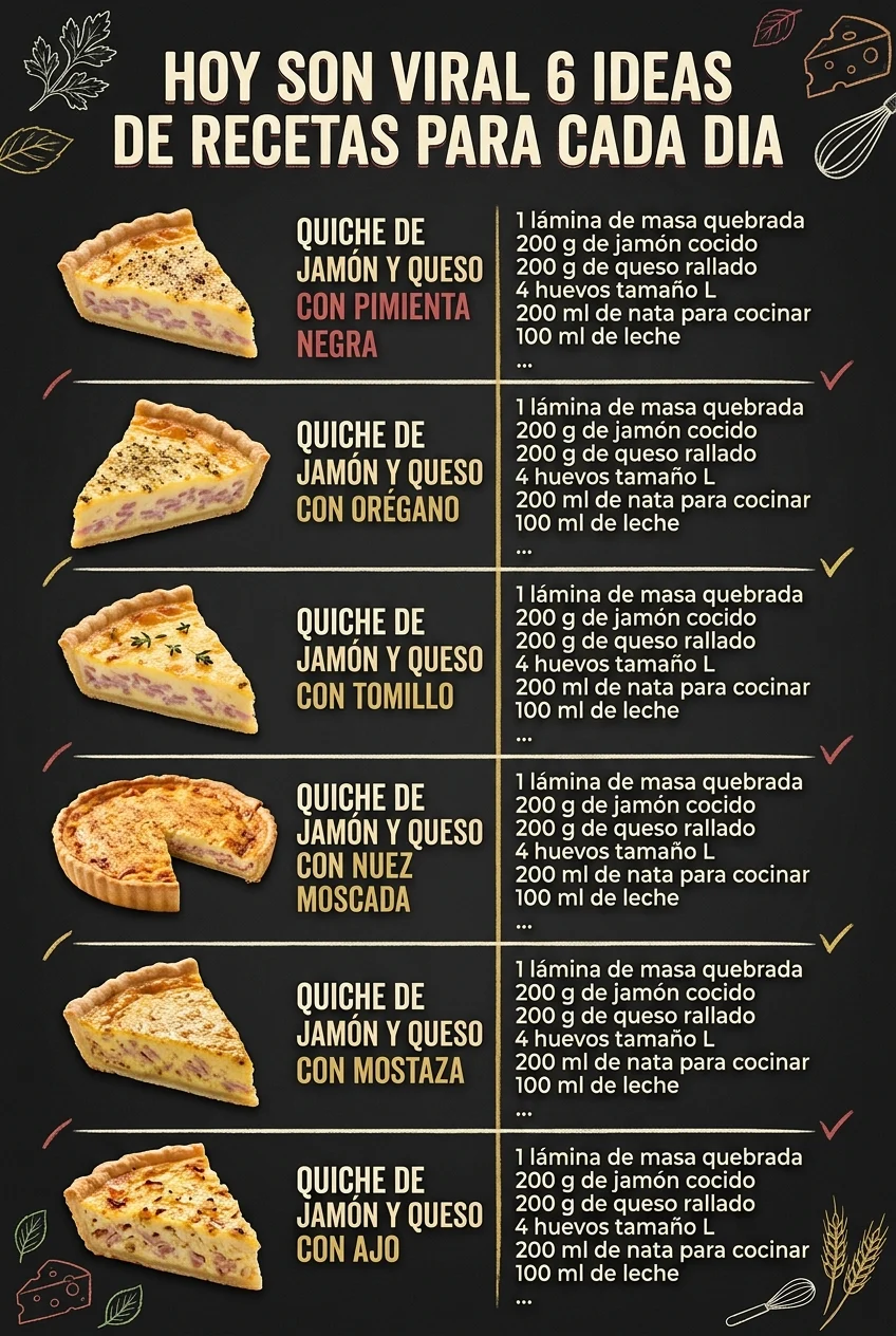 Hoy son viral 6 Ideas de Recetas para cada dia