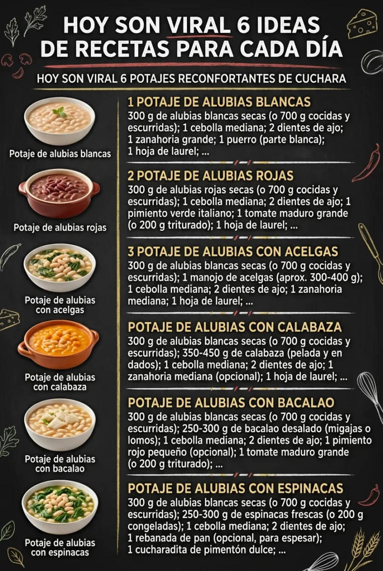 Hoy son viral 6 Ideas de Recetas para cada dia