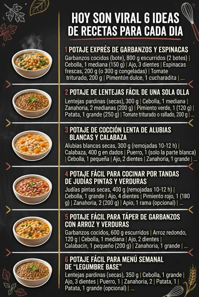 Hoy son viral 6 Ideas de Recetas para cada dia