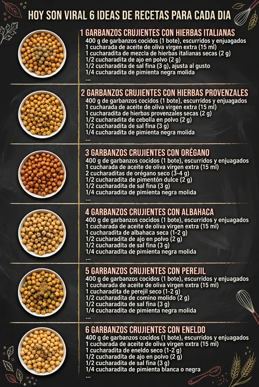 Hoy son viral 6 Ideas de Recetas para cada dia