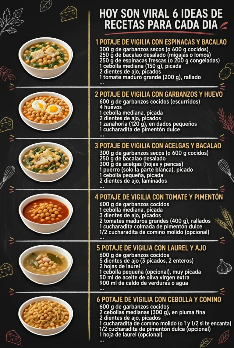 Hoy son viral 6 Ideas de Recetas para cada dia