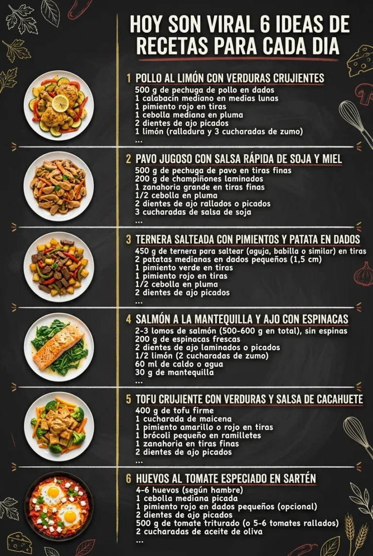 Hoy son viral 6 Ideas de Recetas para cada dia