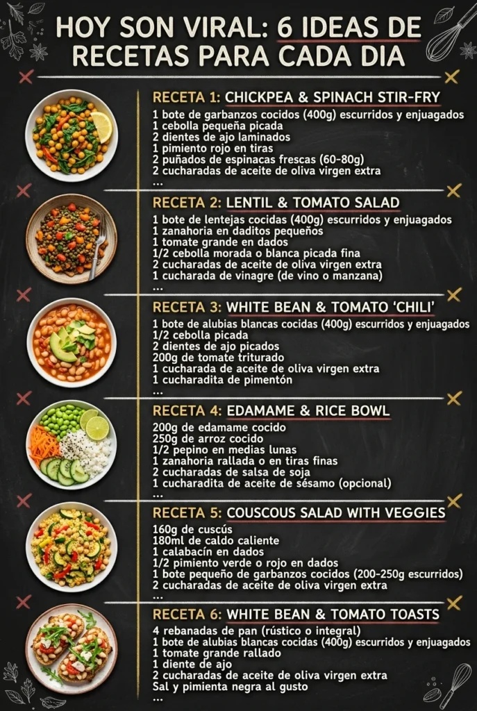 Hoy son viral 6 Ideas de Recetas para cada dia