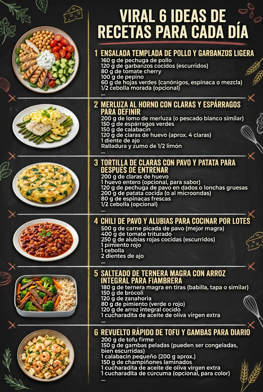 Hoy son viral 6 Ideas de Recetas para cada dia