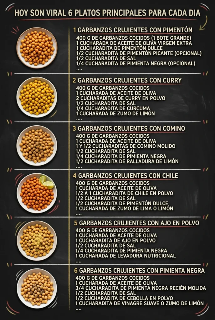 Hoy son viral 6 Platos Principales para cada dia