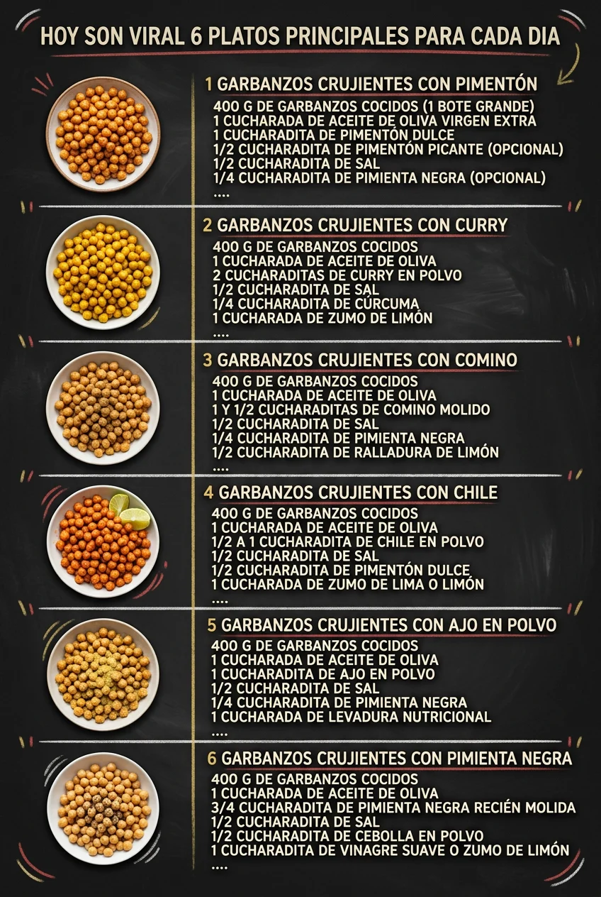 Hoy son viral 6 Platos Principales para cada dia
