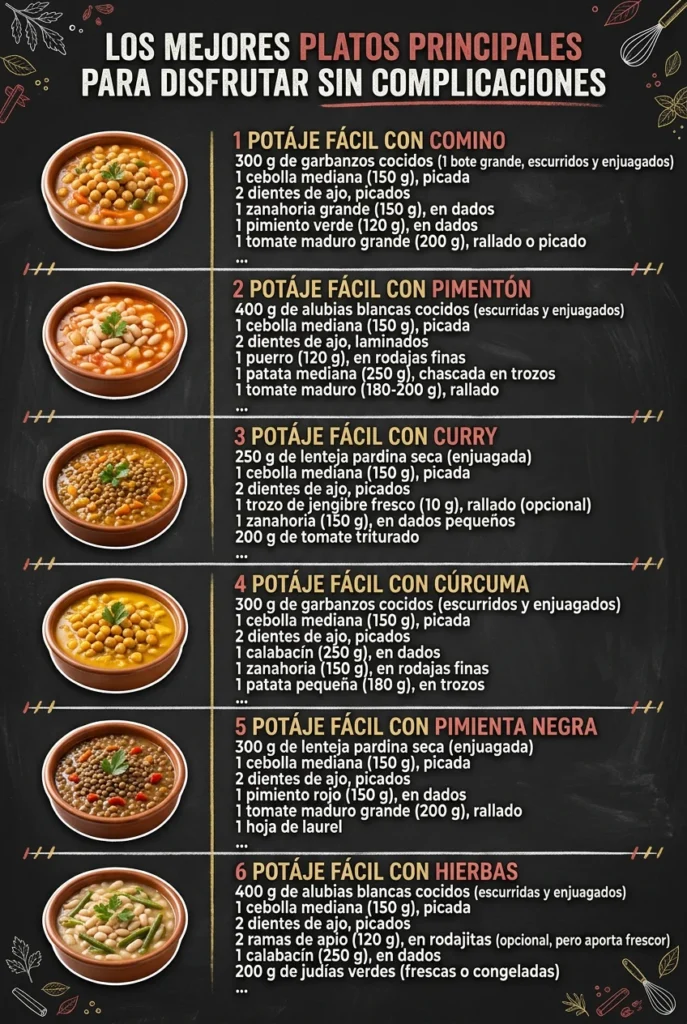 Los mejores Platos Principales para disfrutar sin complicaciones