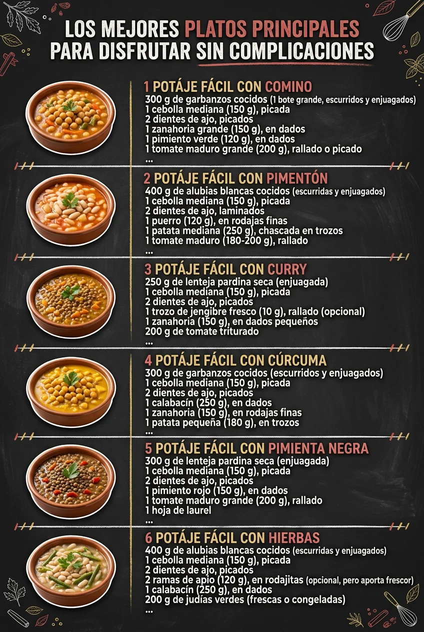 Los mejores Platos Principales para disfrutar sin complicaciones
