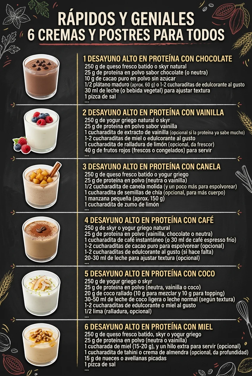 Rapidos y geniales 6 Cremas y Postres para todos