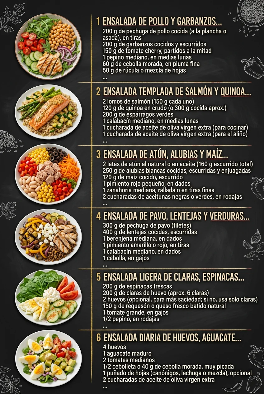 Rapidos y geniales 6 Ensaladas para todos