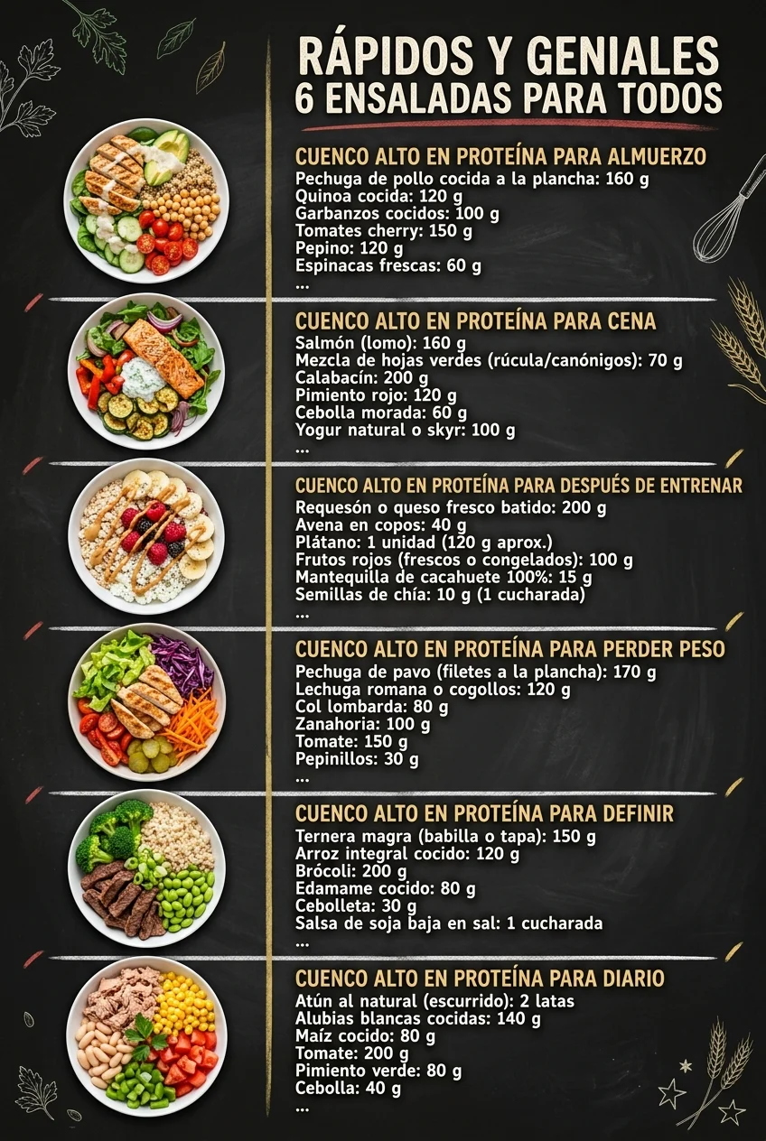 Rapidos y geniales 6 Ensaladas para todos