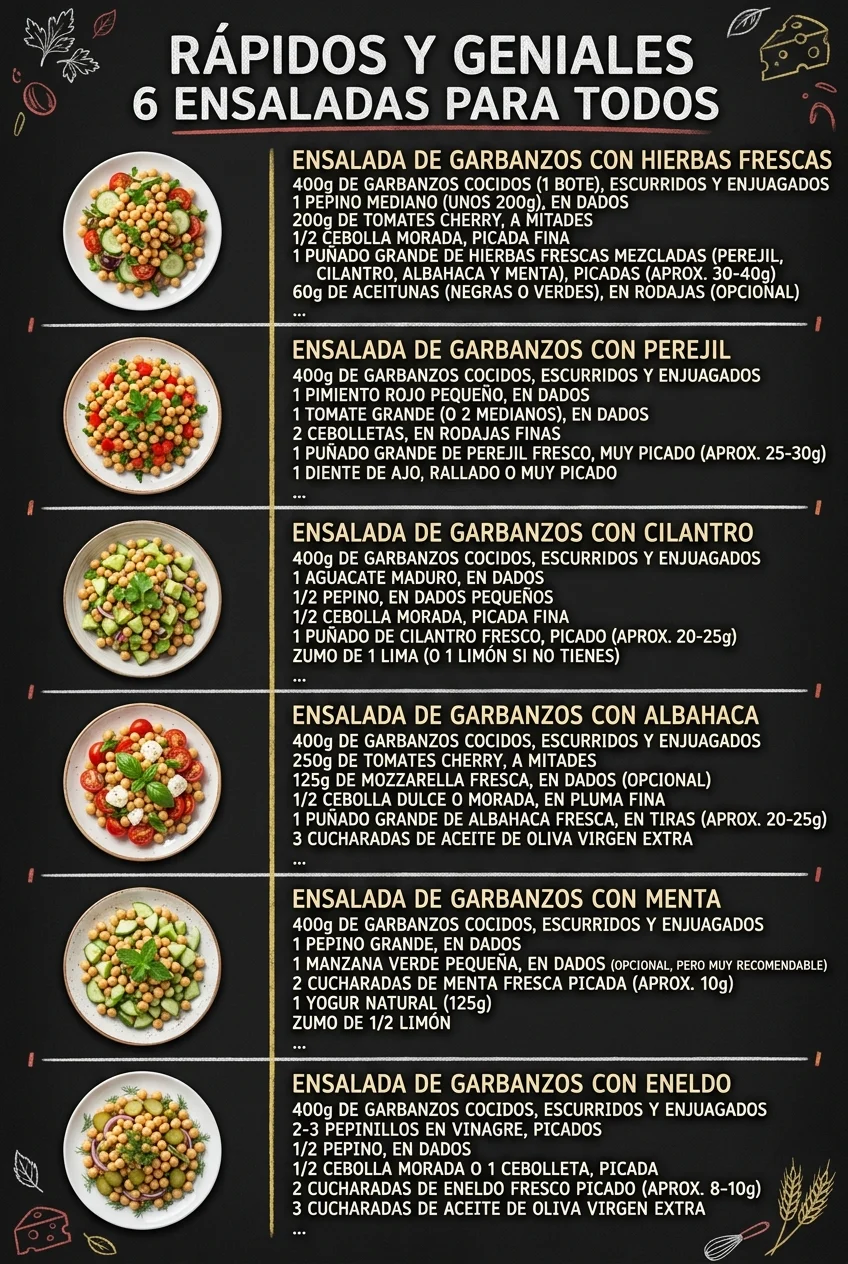 Rapidos y geniales 6 Ensaladas para todos