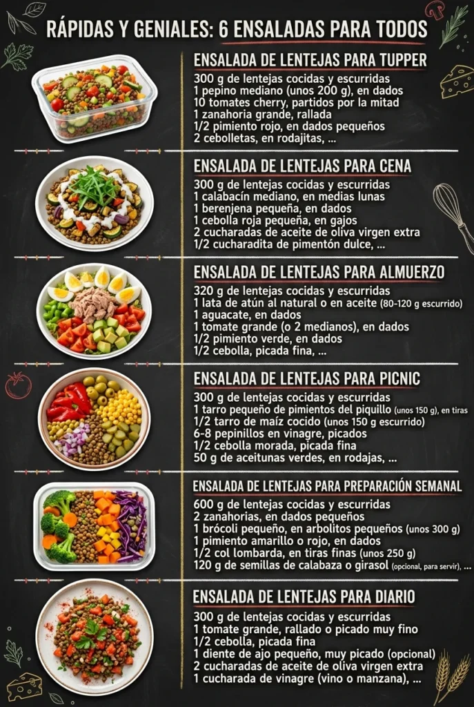 Rapidos y geniales 6 Ensaladas para todos