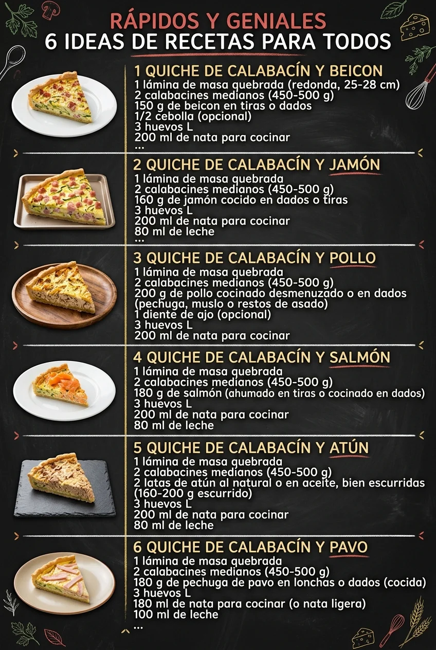 Rapidos y geniales 6 Ideas de Recetas para todos