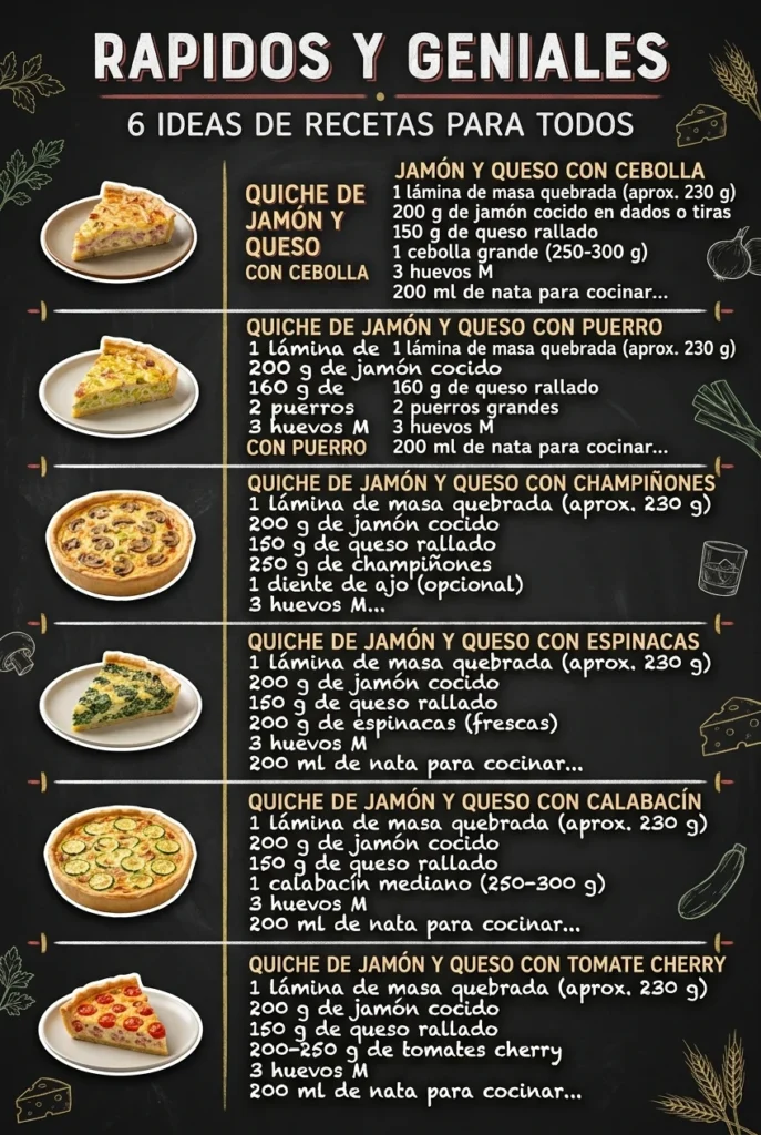 Rapidos y geniales 6 Ideas de Recetas para todos