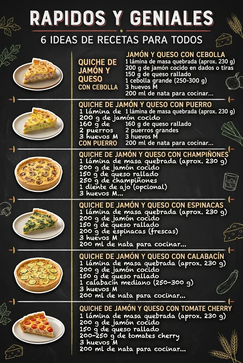 Rapidos y geniales 6 Ideas de Recetas para todos