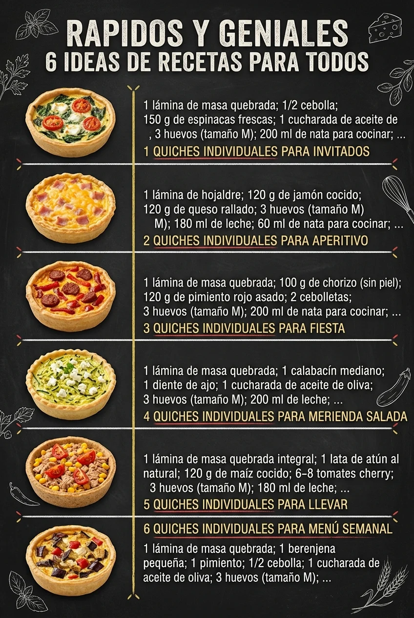 Rapidos y geniales 6 Ideas de Recetas para todos