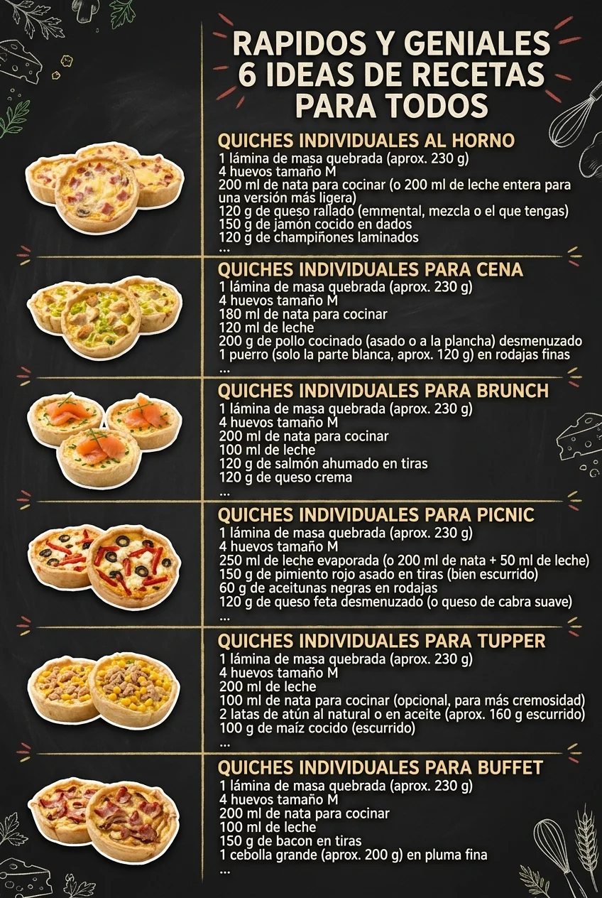 Rapidos y geniales 6 Ideas de Recetas para todos