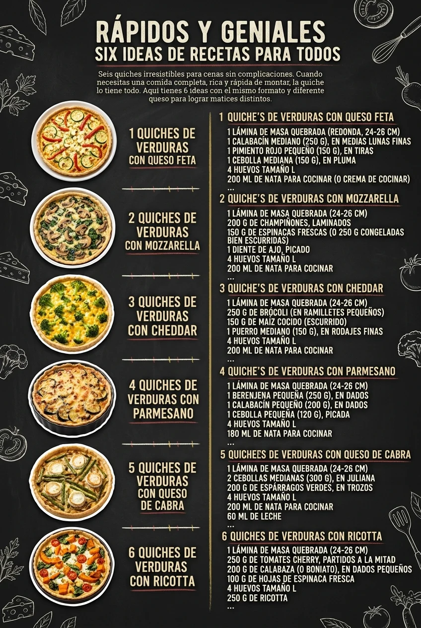 Rapidos y geniales 6 Ideas de Recetas para todos