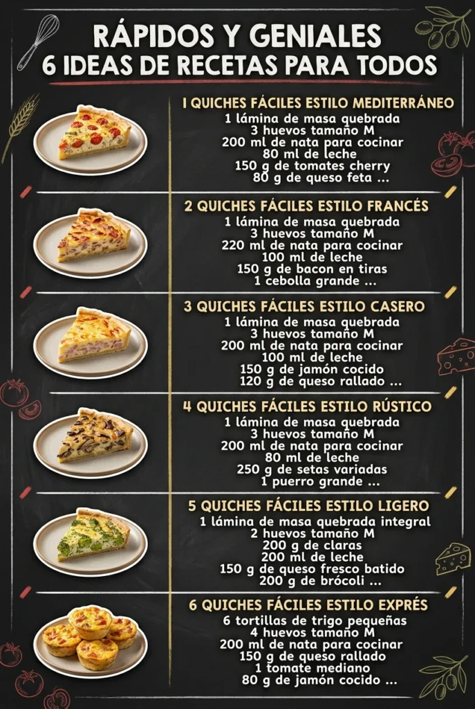 Rapidos y geniales 6 Ideas de Recetas para todos