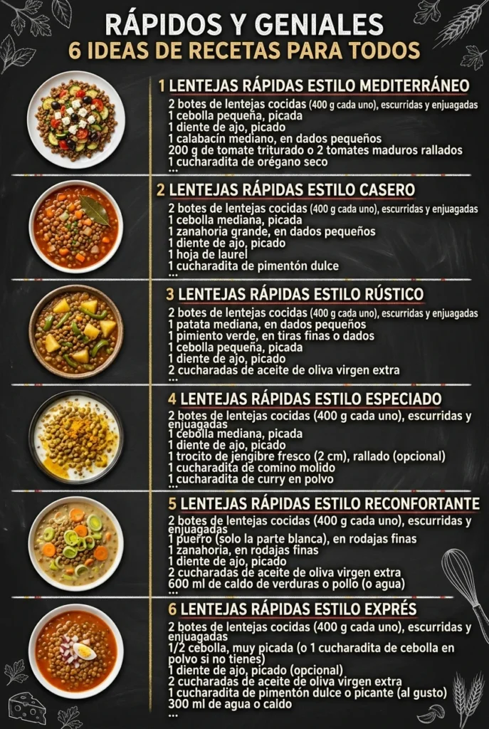 Rapidos y geniales 6 Ideas de Recetas para todos