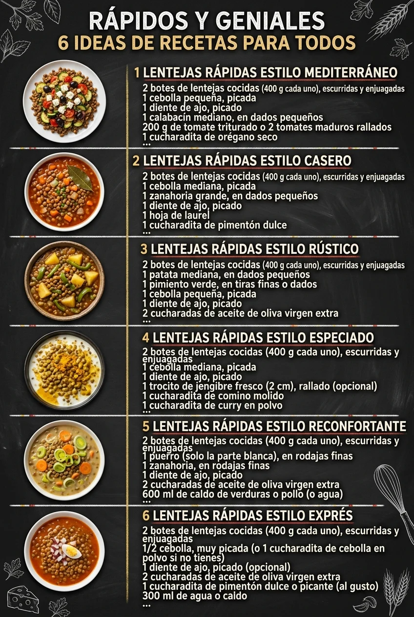 Rapidos y geniales 6 Ideas de Recetas para todos