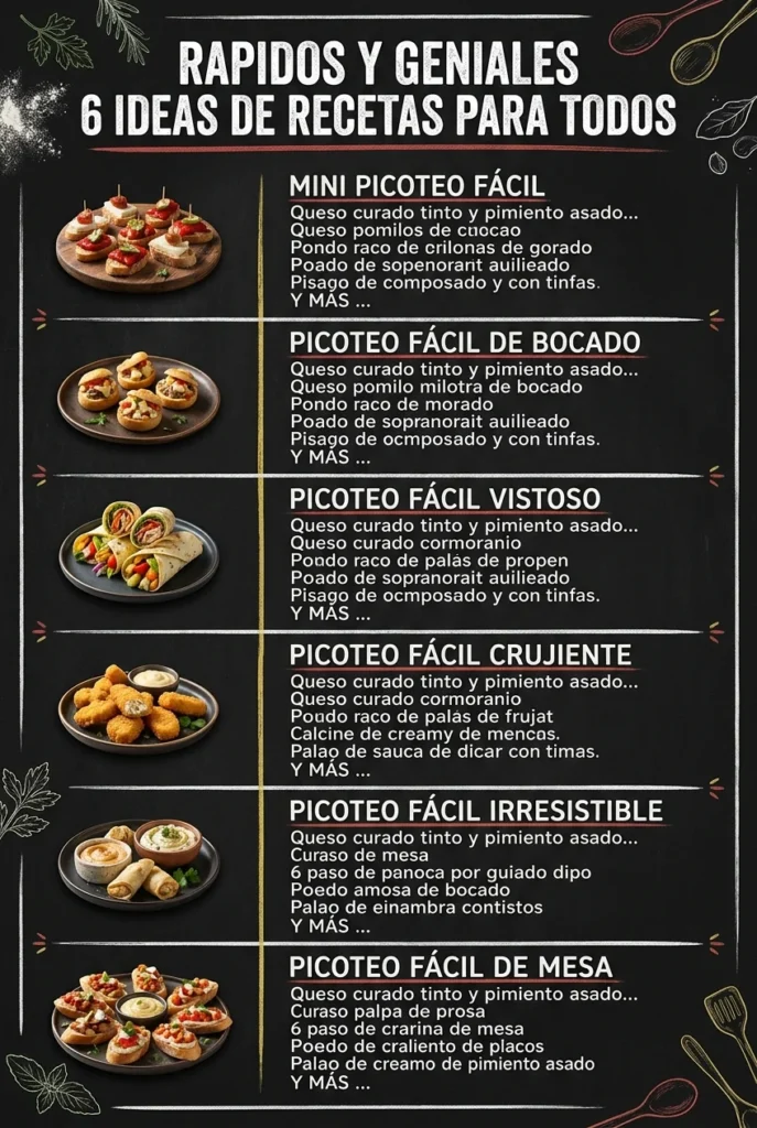Rapidos y geniales 6 Ideas de Recetas para todos