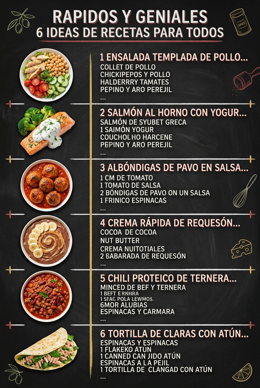 Rapidos y geniales 6 Ideas de Recetas para todos
