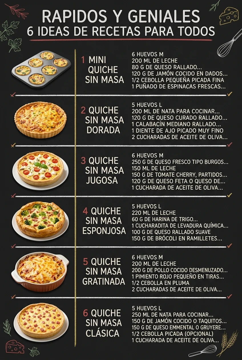 Rapidos y geniales 6 Ideas de Recetas para todos
