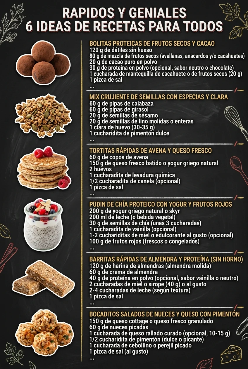Rapidos y geniales 6 Ideas de Recetas para todos