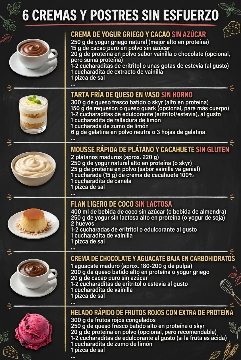 Tu nuevo favorito 6 Cremas y Postres sin esfuerzo