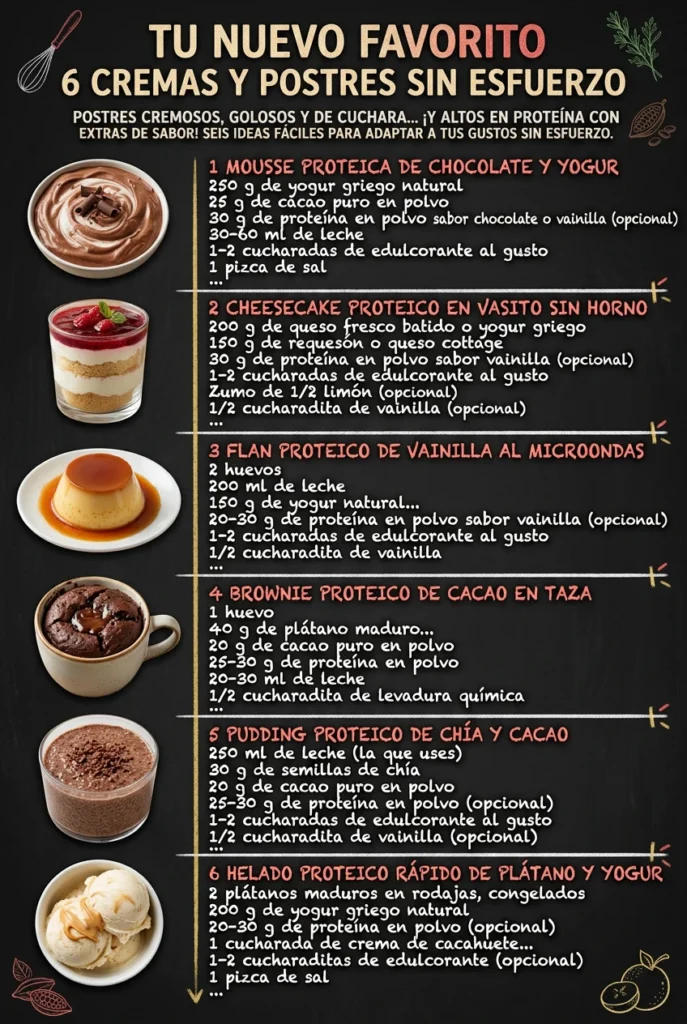 Tu nuevo favorito 6 Cremas y Postres sin esfuerzo