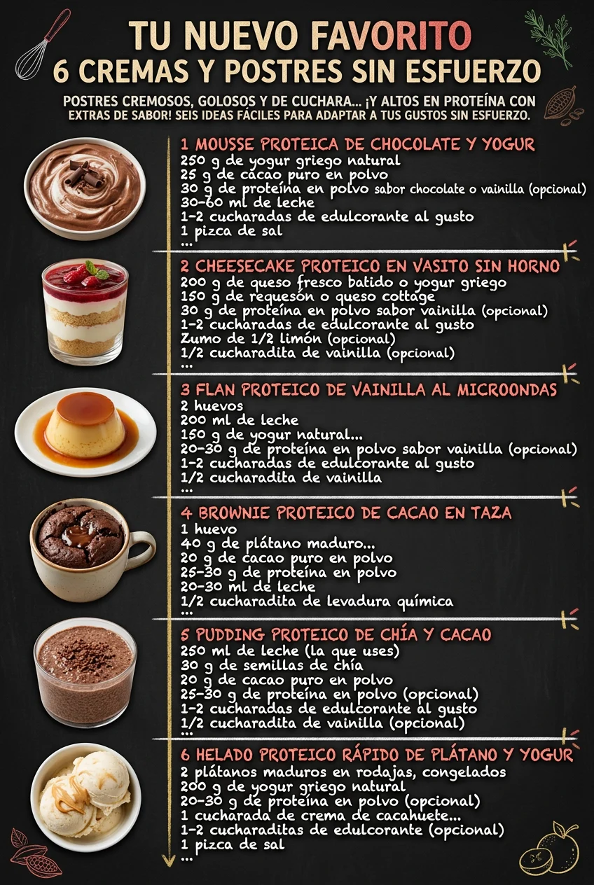 Tu nuevo favorito 6 Cremas y Postres sin esfuerzo