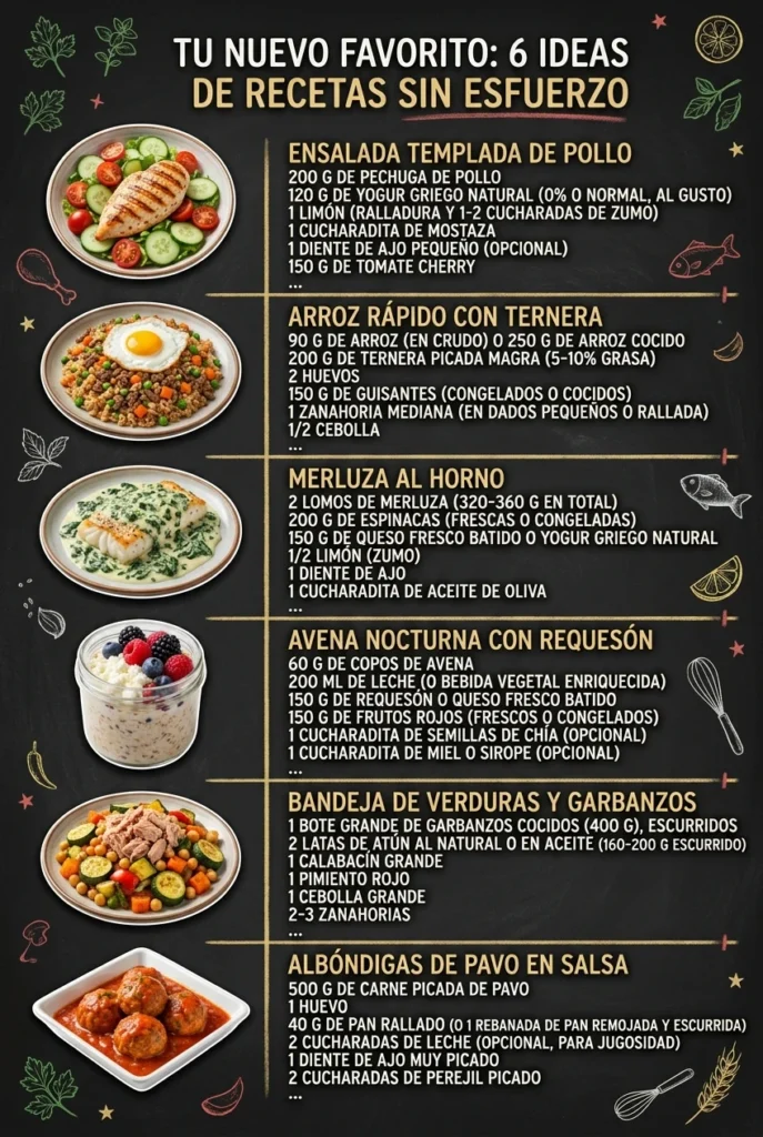 Tu nuevo favorito 6 Ideas de Recetas sin esfuerzo